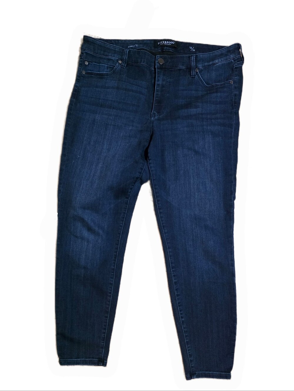 Liverpool Indigo Skinny High-Rise Stretch Jeans Sz 16